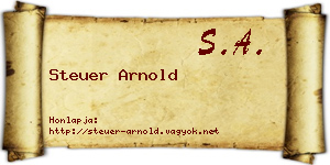 Steuer Arnold névjegykártya